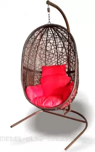 Купить садовое подвесное кресло из искусственного ротанга