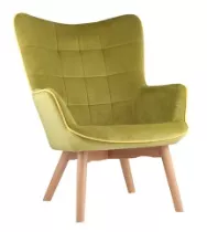 Кресло дизайнерское деревянное, велюр