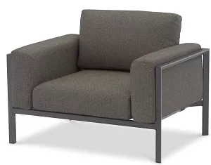 Кресло на металлокаркасе, антрацит/серый