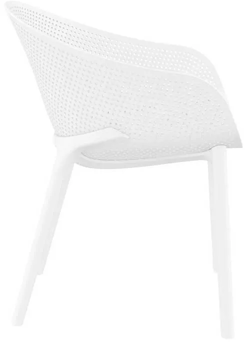 Белое пластиковое кресло на балкон купить недорого
