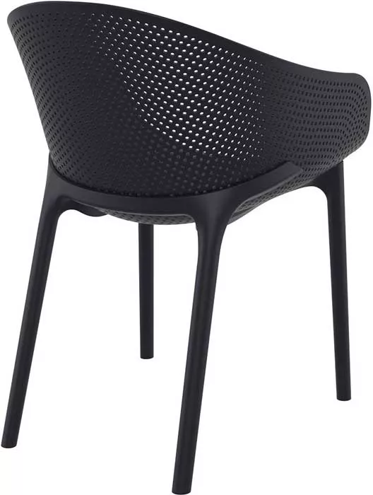 Кресло пластиковое черное для дачи купить недорого