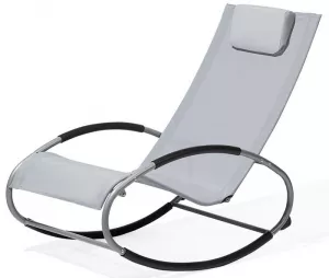 Кресло-качалка шезлонг с текстиленом