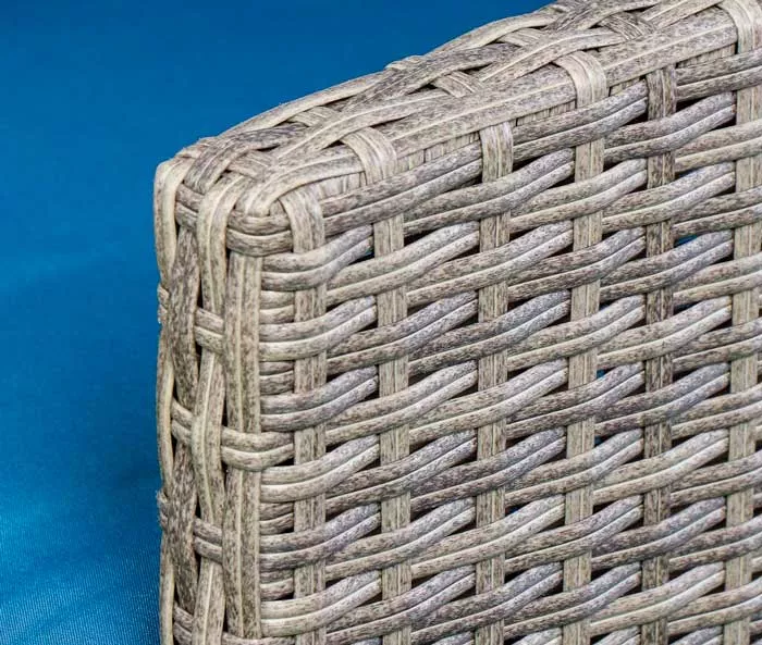 Комплект плетеной мебели из искусственного ротанга, серый