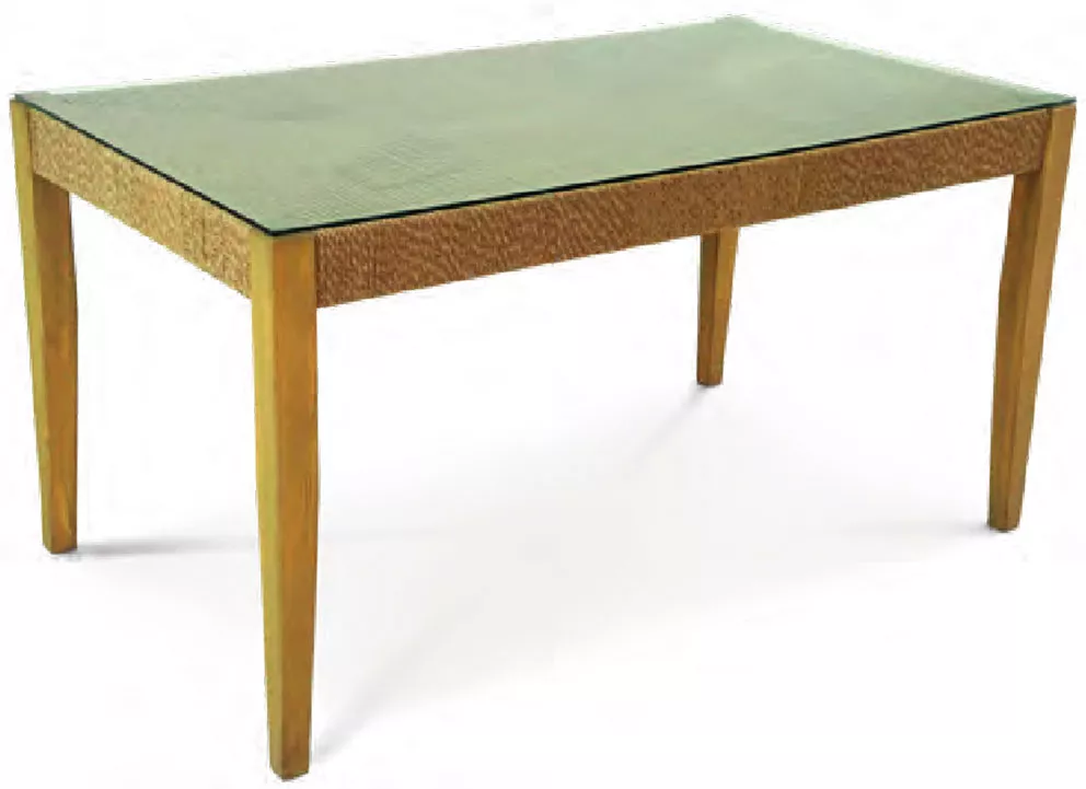 Прямоугольный плетеный стол из лиственницы купить!