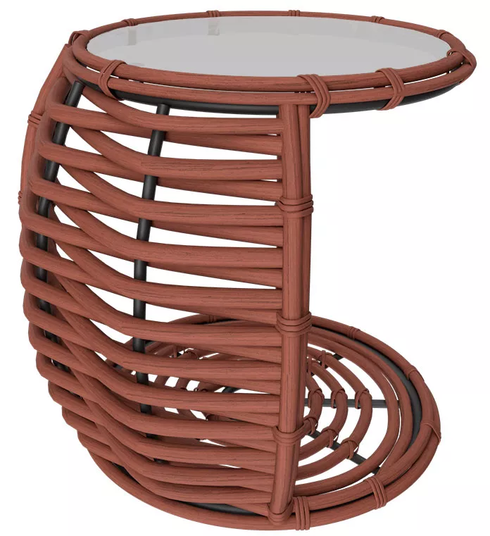 Уличный журнальный столик из искусственного ротанга