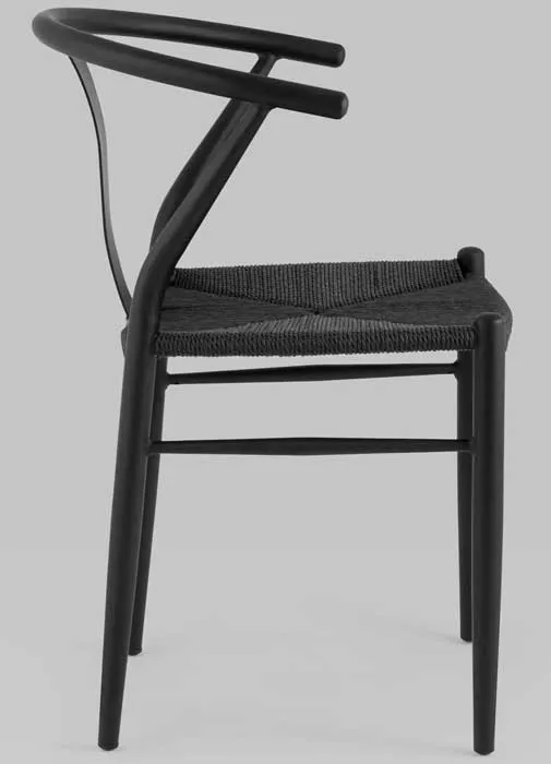 Плетеный обеденный стул с сидением из джута