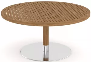 Круглый стол из ироко на одной ножке