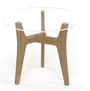 Современный придиванный столик из массива ироко купить