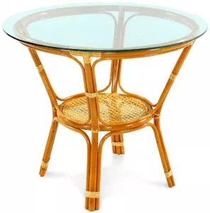 Круглый стол из натурального ротанга