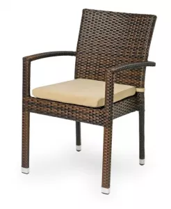 Кресло из искусственного ротанга Milano, коричневый