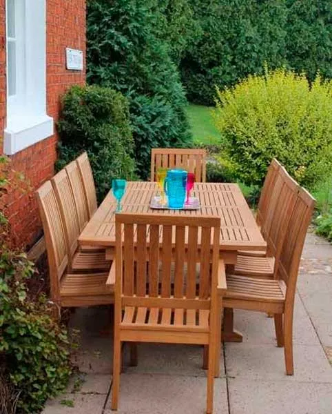 Большой прямоугольный раздвижной стол из тика 240-320 купить Большой прямоугольный раздвижной стол из тика 240-320 купить