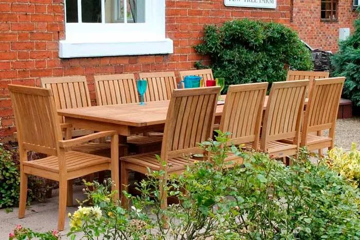 Большой прямоугольный раздвижной стол из тика 240-320 купить Большой прямоугольный раздвижной стол из тика 240-320 купить