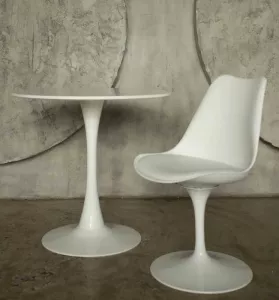 Круглый стол и стулья белого цвета купить недорого