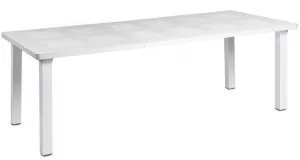 Раздвижной пластиковый стол 160/220x100, белый Италия