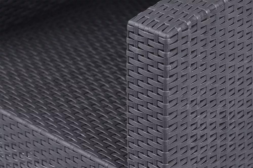 Пластиковый уличный 2-х местный диван, антрацит Пластиковый уличный 2-х местный диван, антрацит