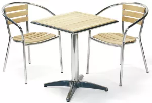 Уличная мебель на металлокаркасе раздвижной стол и 6 кресел