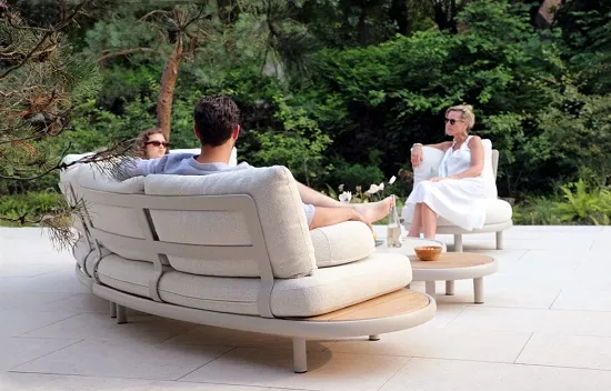 Уличный комплект для отдыха из алюминия, бежевый Уличный комплект для отдыха из алюминия, бежевый