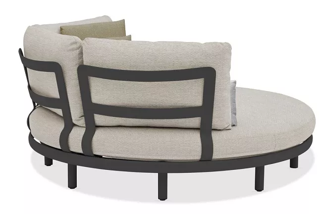 Уличный круглый диван-кровать из алюминия, антрацит Уличный круглый диван-кровать из алюминия, антрацит