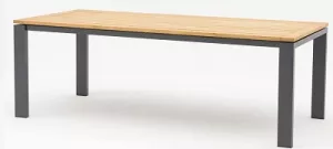 Обеденный стол на металлокаркасе/тик, антрацит 220