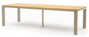 Обеденный стол на металлокаркасе/тик, бежевый 280
