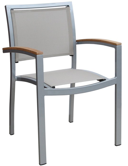 Стопируемые стулья на металлокаркасе с тиком для дачи 