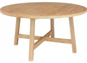 Большой деревянный круглый стол из массива акации