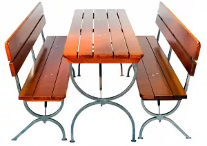 Складной комплект мебели для дачи скамейки и стол