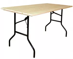 Прямоугольный складной стол для дачи из массива