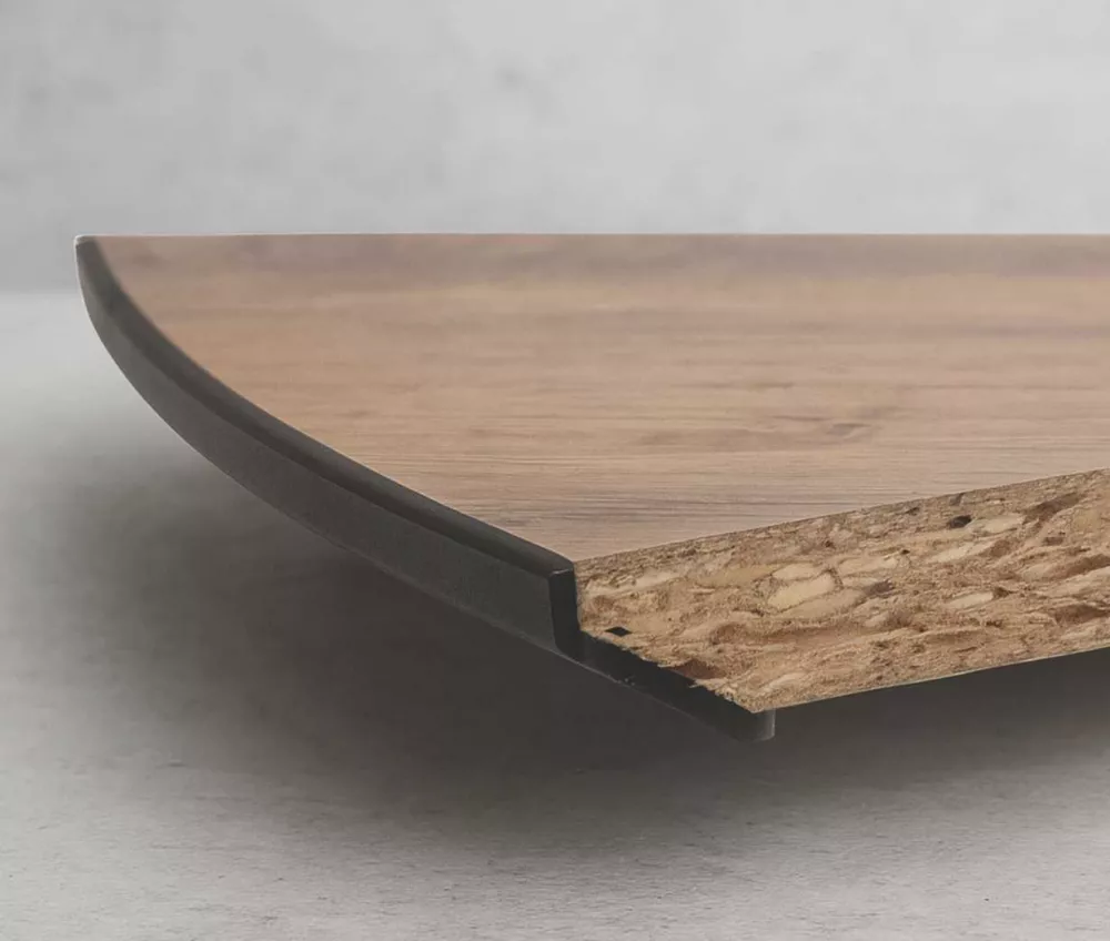 Круглый пластиковый стол со столешницей ЛДСП 80 см серый/черный Круглый пластиковый стол со столешницей ЛДСП 80 см серый/черный