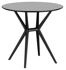 Круглый пластиковый стол со столешницей ЛДСП 80 см дуб вотан