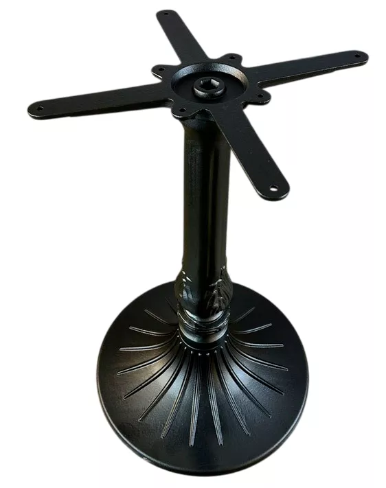 Подстолье черное металлическое из чугуна круглое Подстолье черное металлическое из чугуна круглое