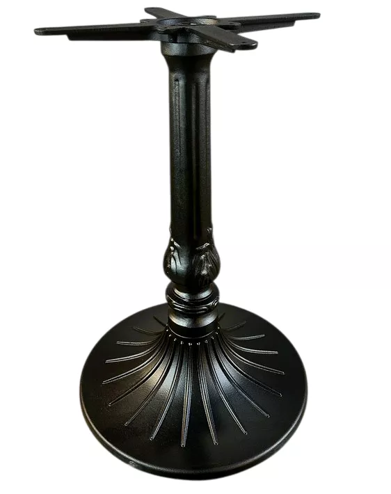 Подстолье черное металлическое из чугуна круглое Подстолье черное металлическое из чугуна круглое