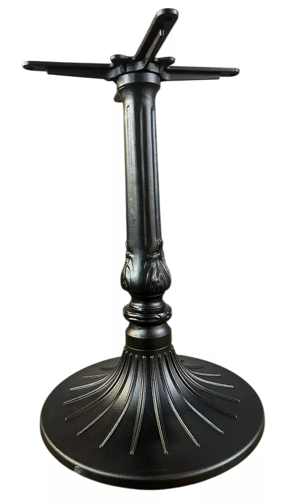 Подстолье черное металлическое из чугуна круглое Подстолье черное металлическое из чугуна круглое