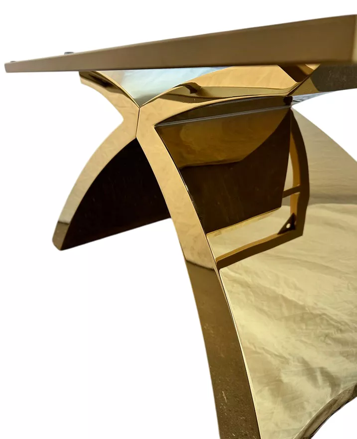 Золотое подстолье металлическое для журнального столика Золотое подстолье металлическое для журнального столика