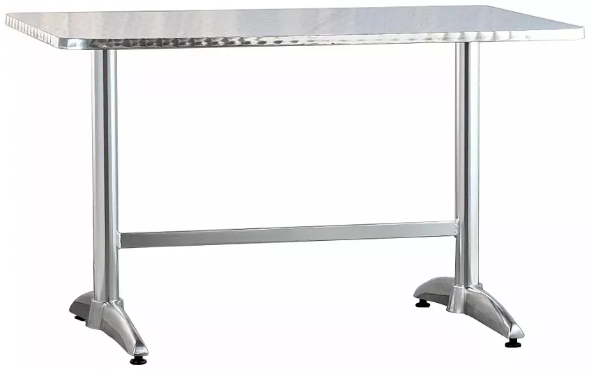 Прямоугольный антивандальный стол алюминиевый. Заказать!
