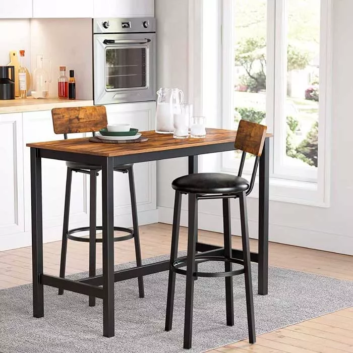 Барные стулья в стиле лофт со спинкой для кухни 2 шт.