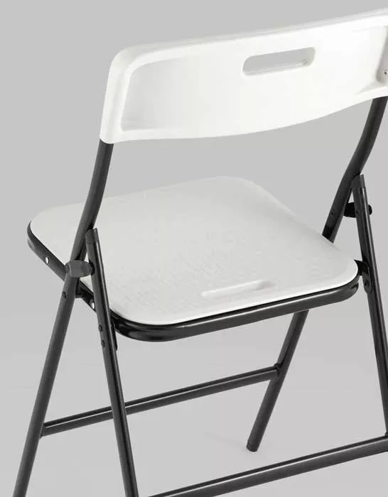 Складные пластиковые стулья со спинкой, белый купить