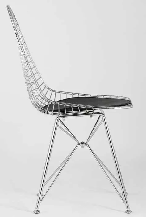 Кухонные стулья металлические хром в стиле Лофт с подушкой