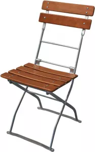 Складной стул со спинкой из дерева акации для дачи купить 
