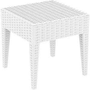 Пластиковый столик для шезлонга с имитацией ротанга