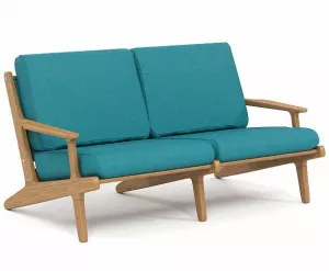 Современный деревянный 2-х местный диван из массива ироко