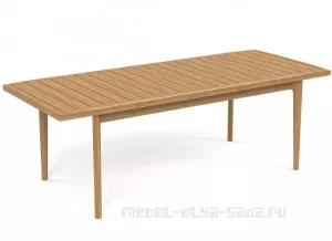 Деревянный раздвижной стол из массива ироко